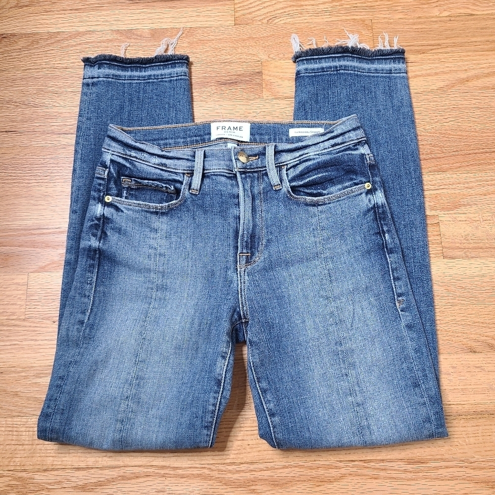Frame Denim Size 24 Le Nouveau Straight Jeans in Sheffield - Picture 3 of 9
